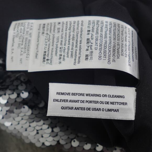 Calvin Klein Sequin Midi Dress Silver- XL - Picture 3 of 9